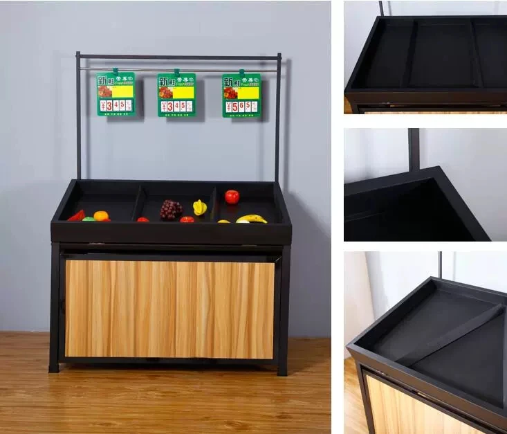 Metal 4 level  Multi-functional rice  rack  supermarket vegetable rack banana rack