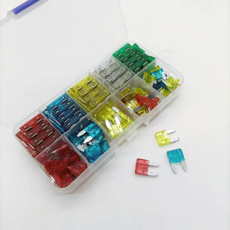Wholesale Functional and Colorful Standard Car Automotive ATC Blade Fuse Box 122pcs/ box 10 15 20 25 30 amp fuses