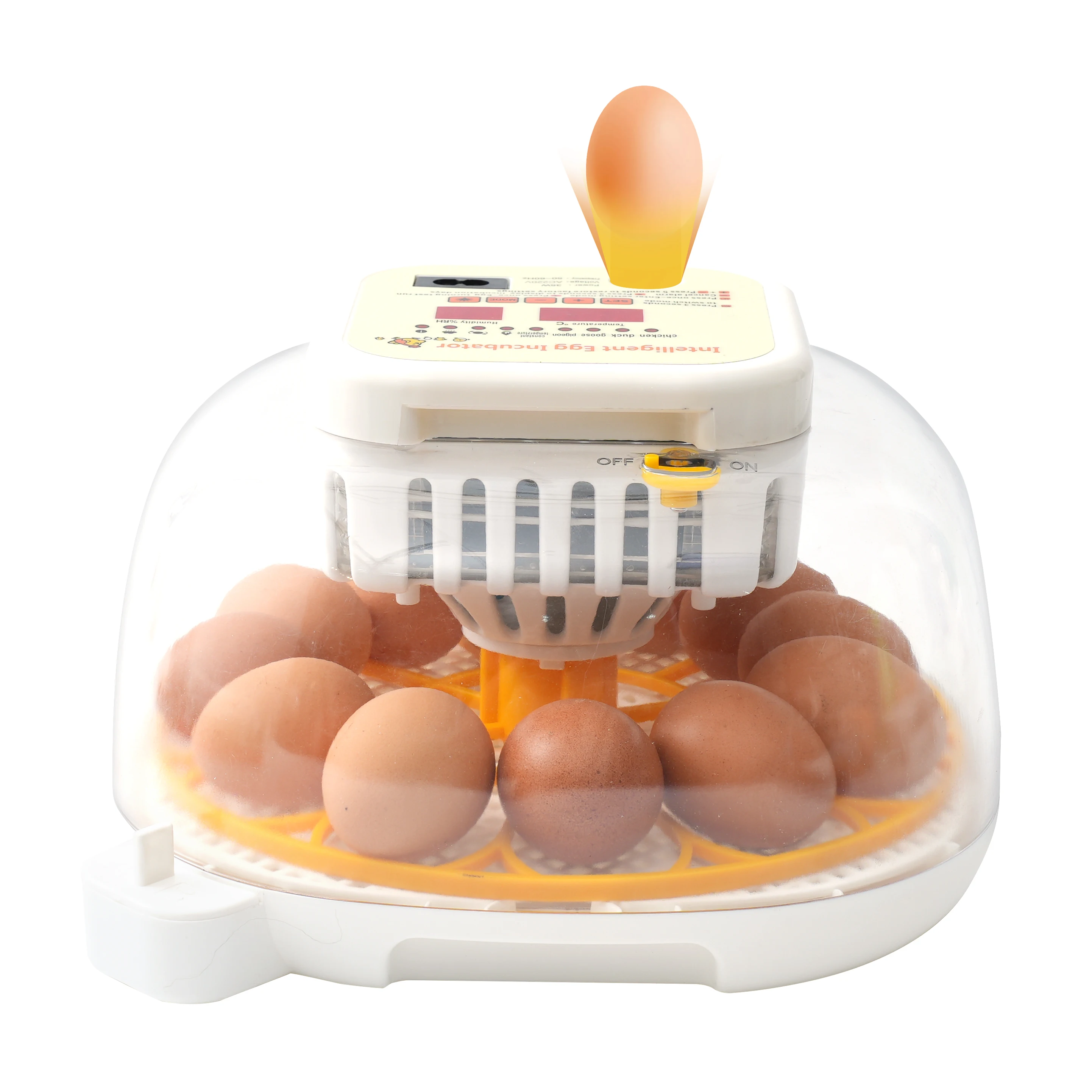 Round Shape 12 Egg Incubator Machine for Hatching Eggs Fully Automatic Egg Incubator