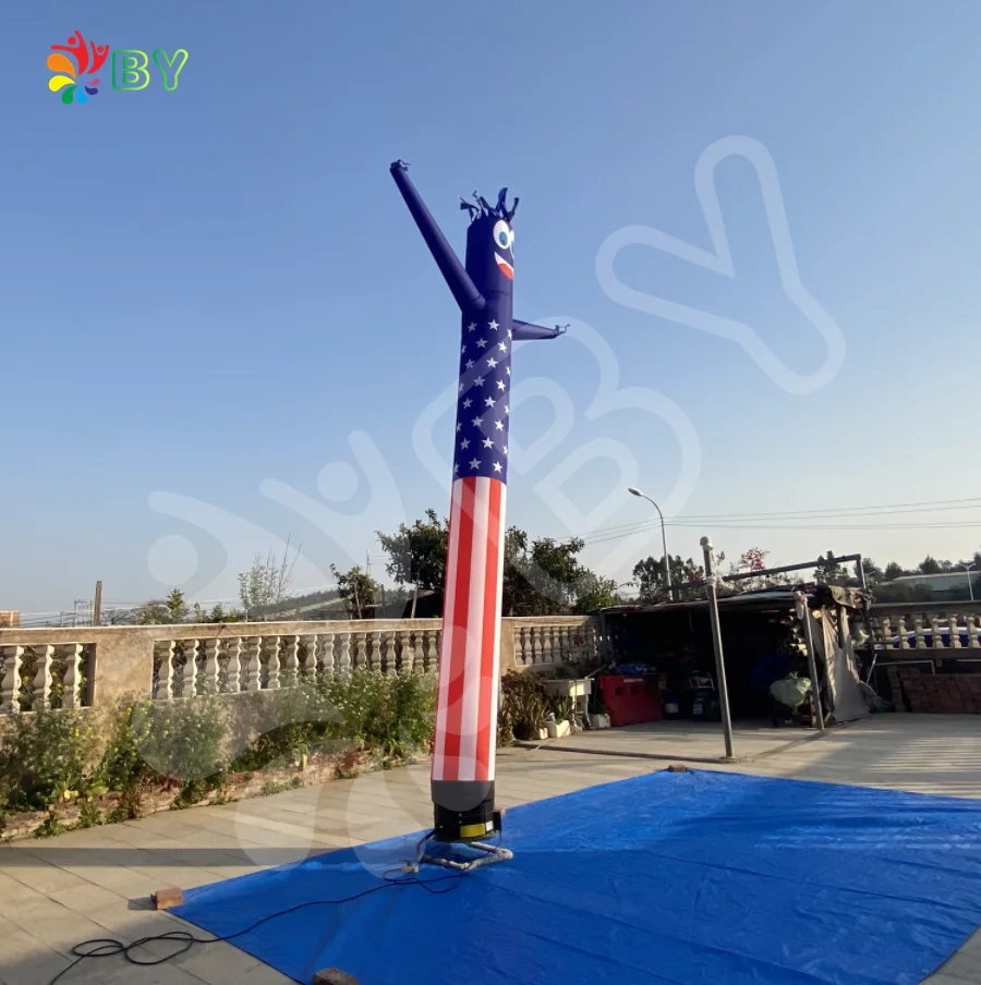 BOYAN Car wash shop advertising inflatable air dancer ,cartoon style inflatable sky dancer props
