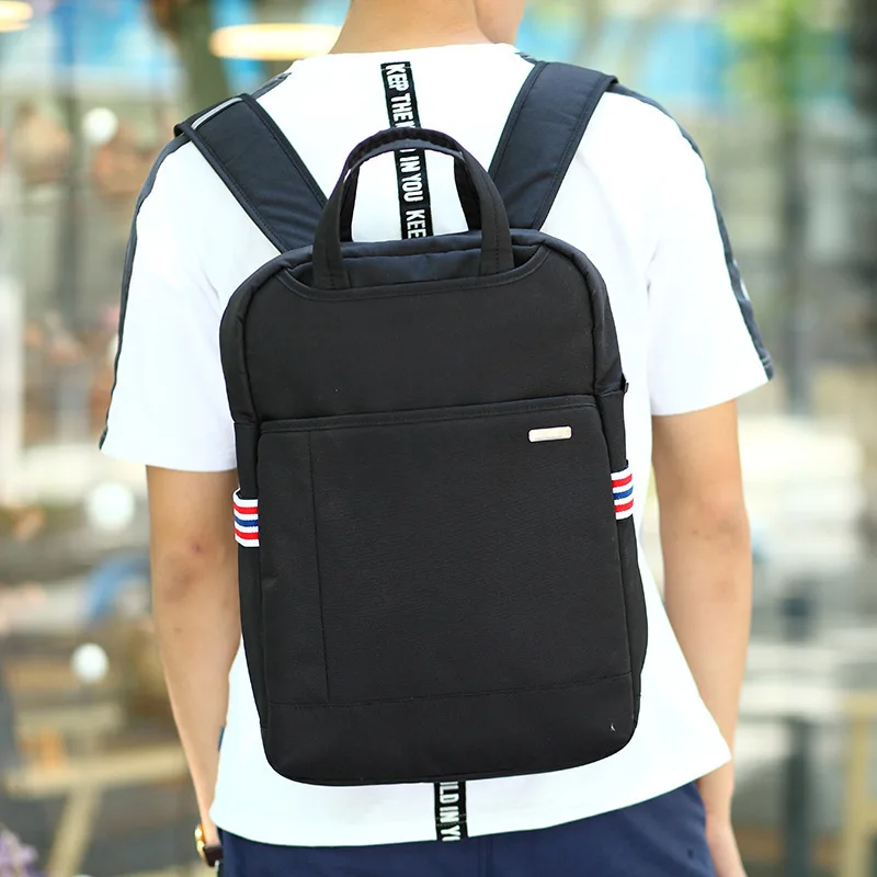 Large capacity shockproof laptop backpack custom portable trend briefcase recycled urban backpack with detachable shoulder strap