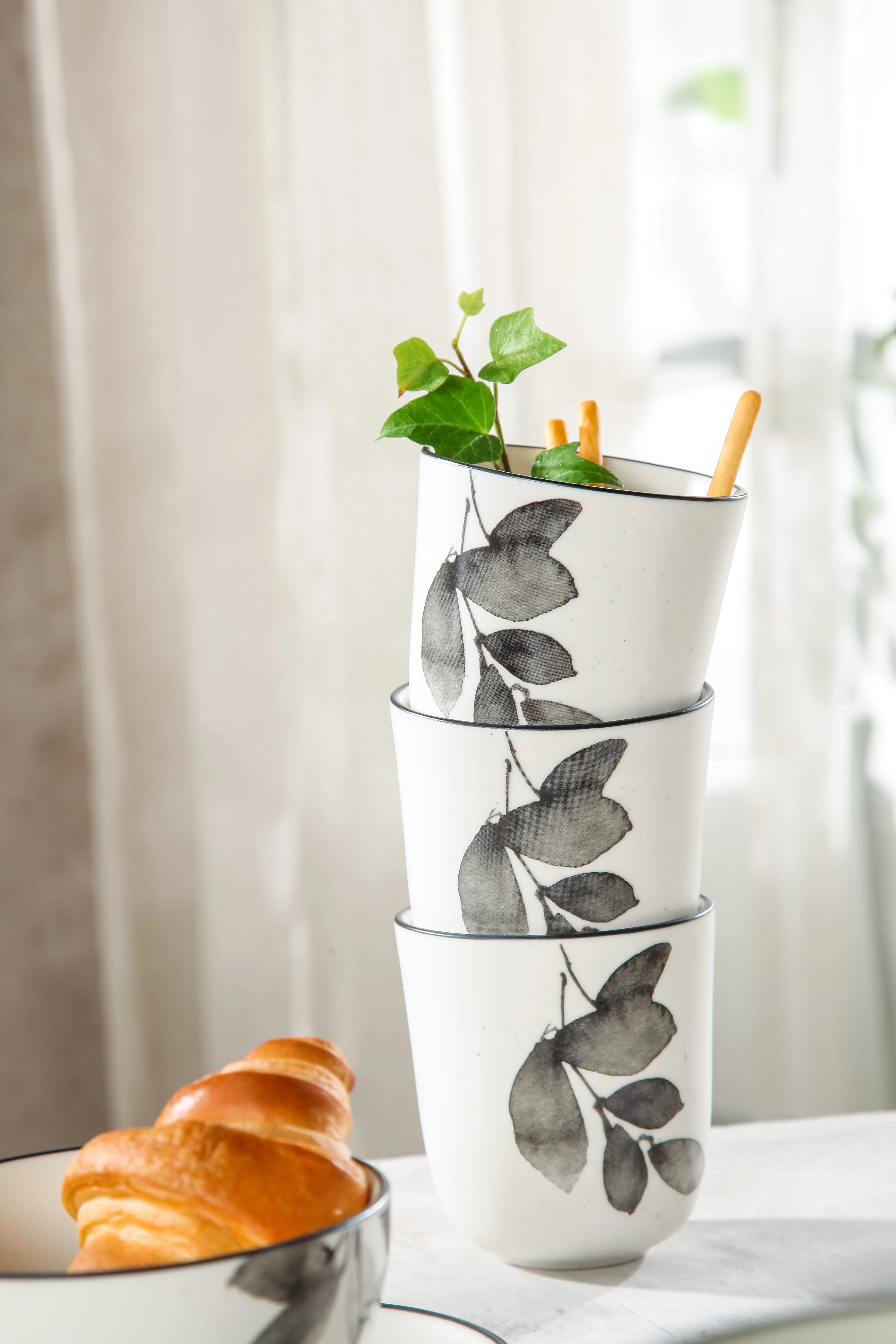 China porcelain wholesale table ware dinner set dinner plate ceramic  leaves table tea set