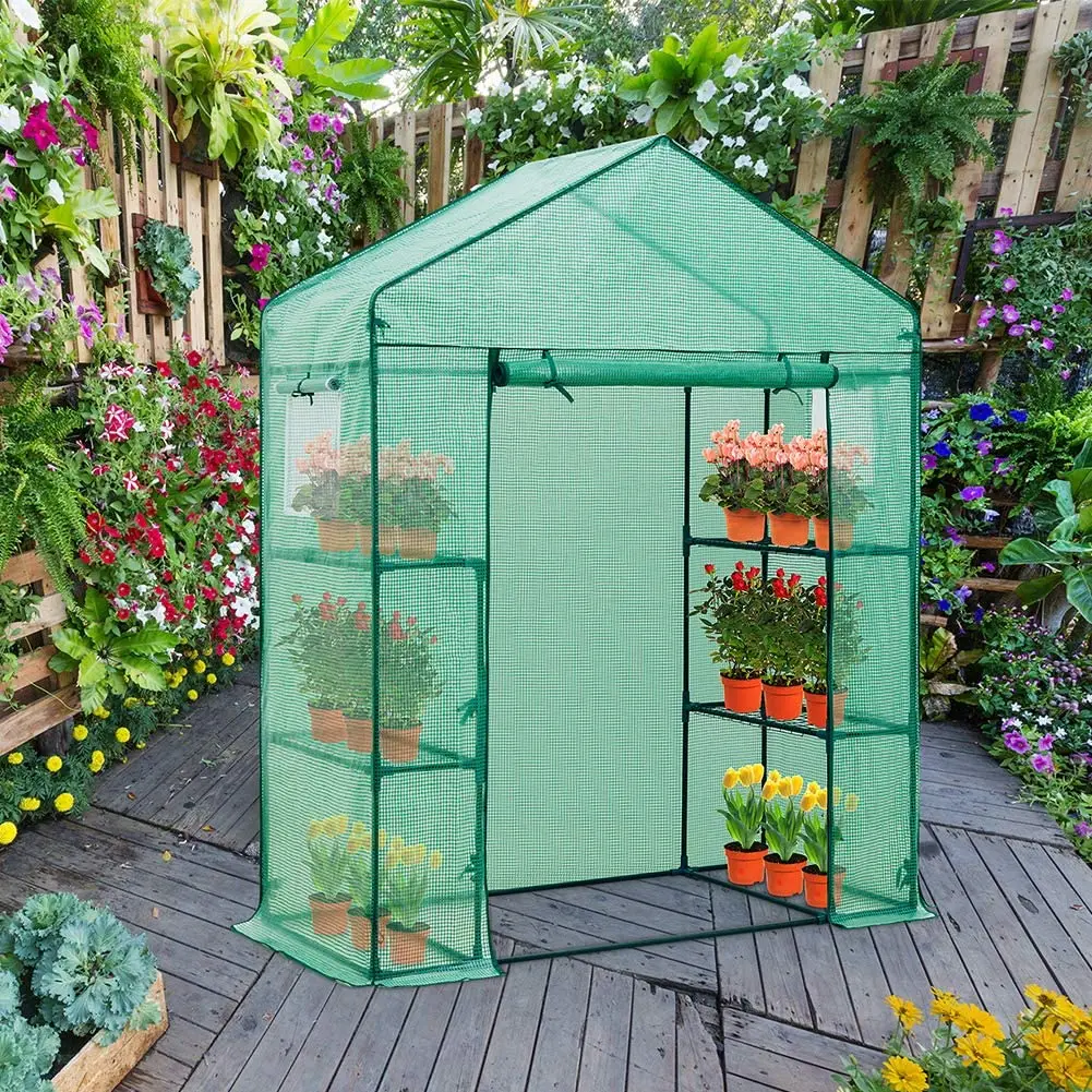 Greenhouse flower house flower rack walk-in greenhouse sunshine shed gardening green rose outdoors garden