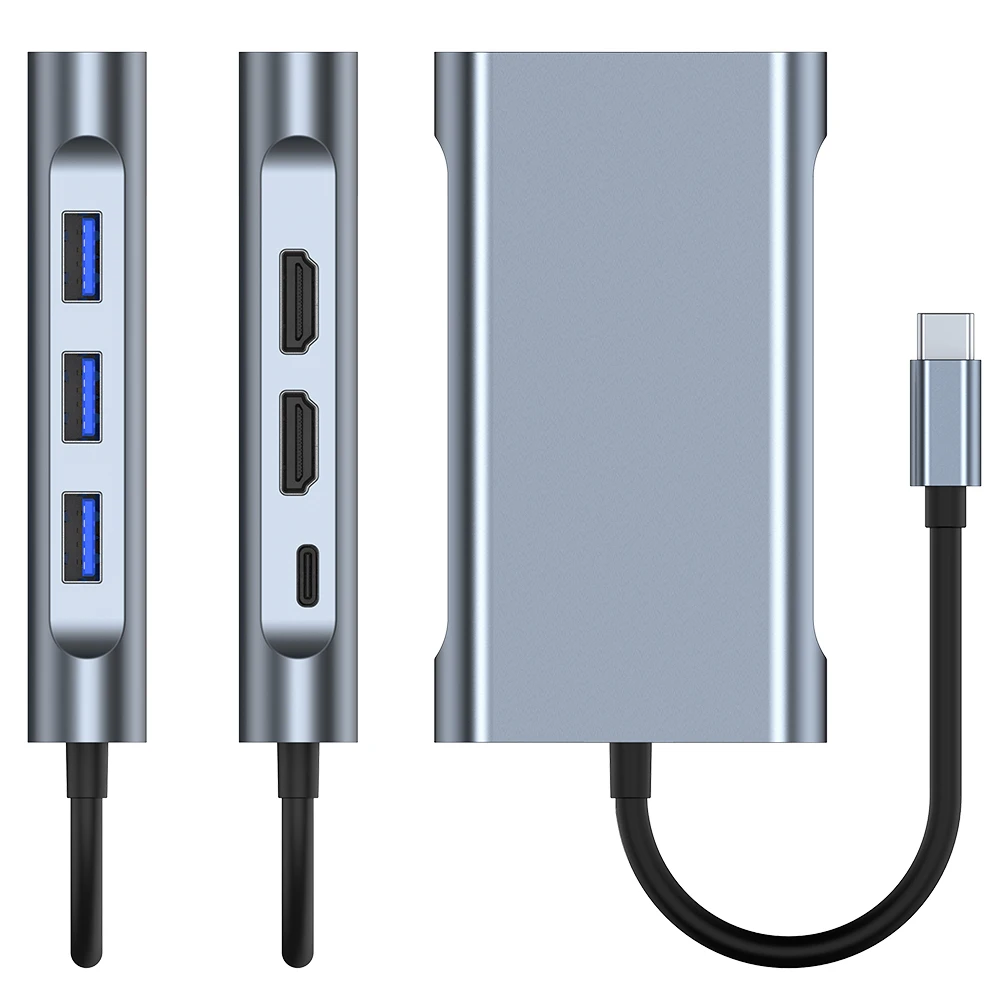 8 в 1 usb c концентратор многофункциональный адаптер Usb2.0 usb3.0 Type C для ноутбуков
