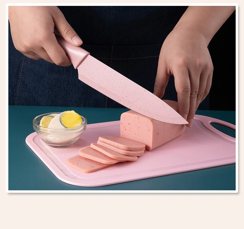 Non-Stick Camping Knives Scissors Peeler Cutting Board Kitchen  Stainless Steel Knife Set For Kitchen