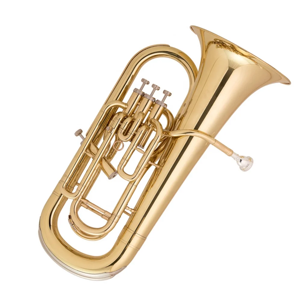  Принять OEM Дешевый золотой лак Euphonium 3 + 1 поршни
