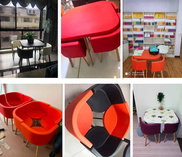 
simple model business dining table set 