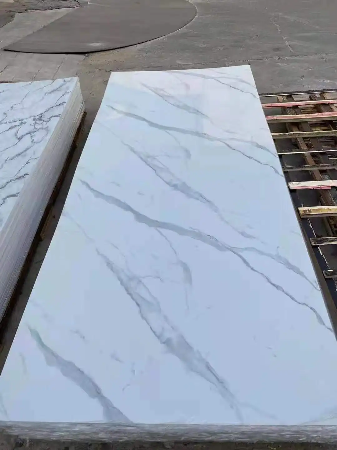 Heat Resistant Durable Stylish Interior Decoration Materials UV PVC Marble Panels For Wall Covering