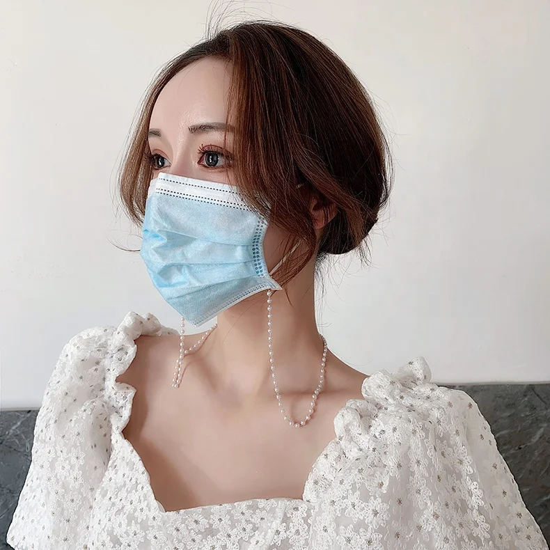 New Trendy Jewelry Korean Pearl Charm Reading Eyewear Chains Holder Strap Women Girls Simple Fashion Face Masking Lanyard