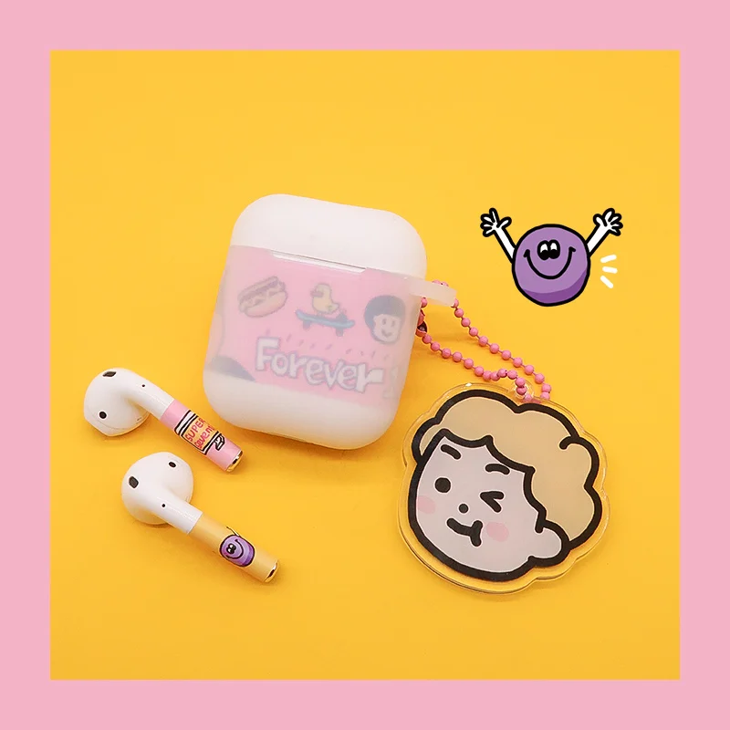 
2020 Custom Keychain Acrylic Anime Clear Transparent Airpods Case Clear Acrylic Charm Keychain Epoxy 