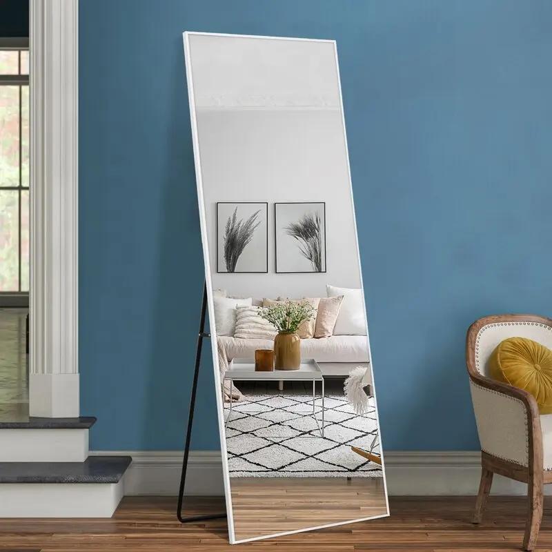 Полноразмерное зеркало с большим зеркальным корпусом, стеклянное настенное зеркало с подсветкой