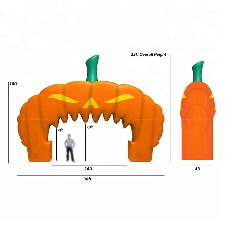 Halloween pumpkin inflatable arch, hallowmas decoration inflatable archway for sale