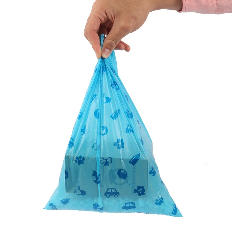 
Wholesale Pva Custom Printed Poop Bags Eco Friendly Pet Biodegradable dog poop bag with Dispenser and Leash Clip 