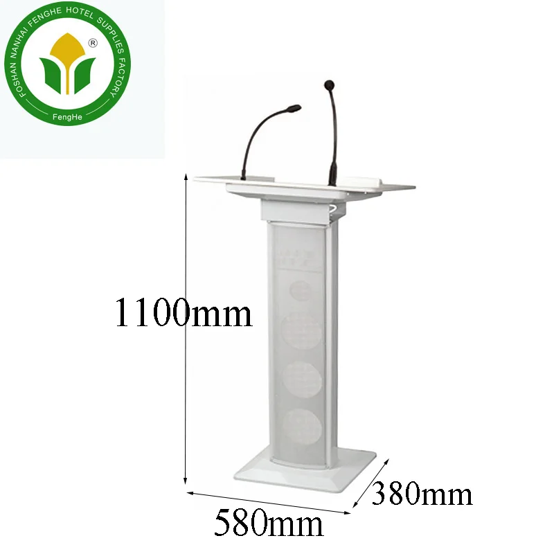 Hotel golden metal rostrum speech lectern church podium