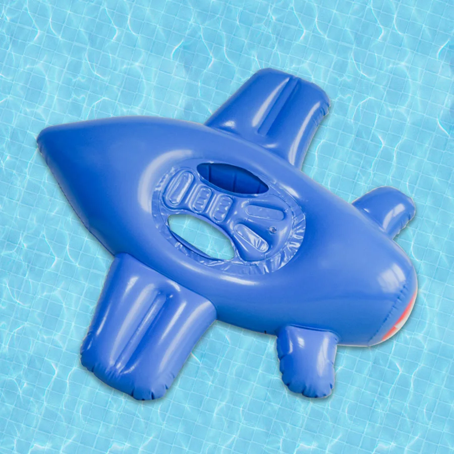 Good Quality Baby Swimming Floating Seat 98*90cm Blue Plane Inflatable Pool Float Eco-Pvc Water Floats Inflatable For Kids