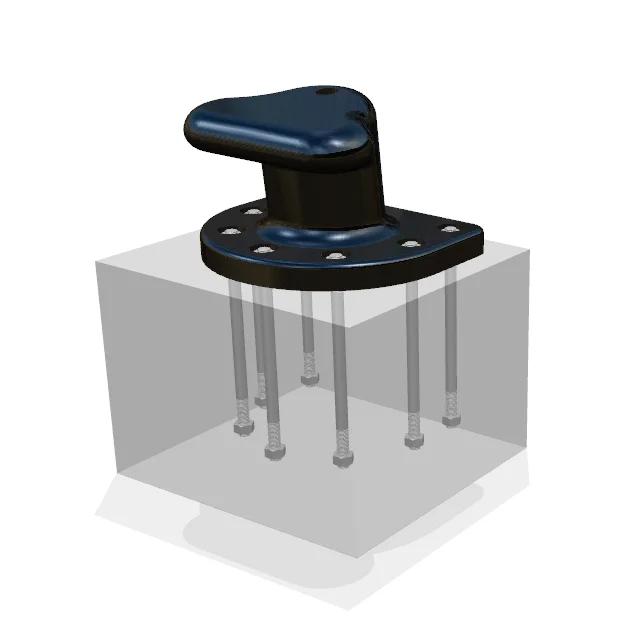 
Marine Mooring Bollard Tee head Cast iron Bollard for steep angle mooring 