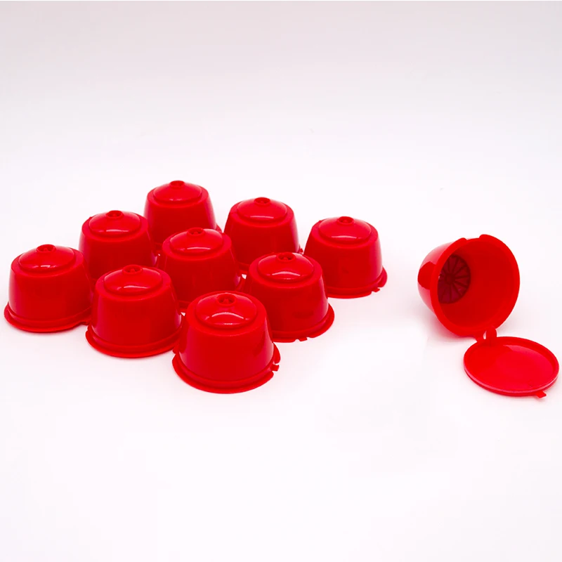 10PCS Refillable Coffee Capsules for DOLCE GUSTO Coffee Pods Reusable Coffee Filter Plastic with Spoon Brush High Quality