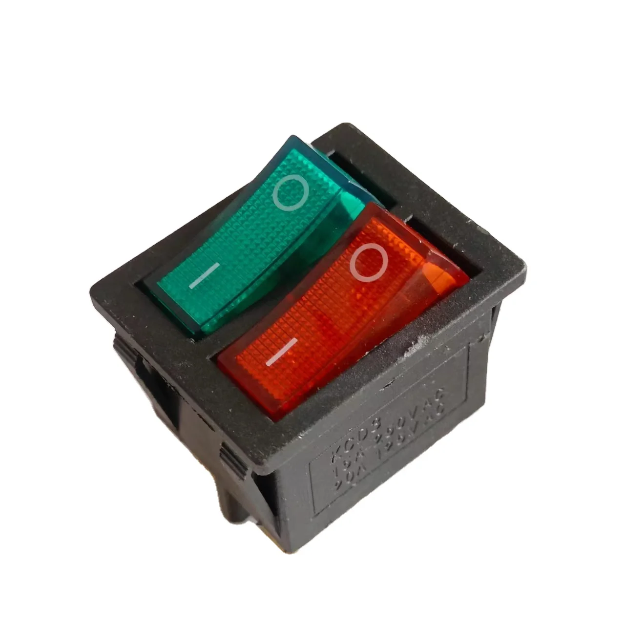 KCD6 rocker switch 6-pin double button illuminated Rocker Switch on off 15A 250VAC