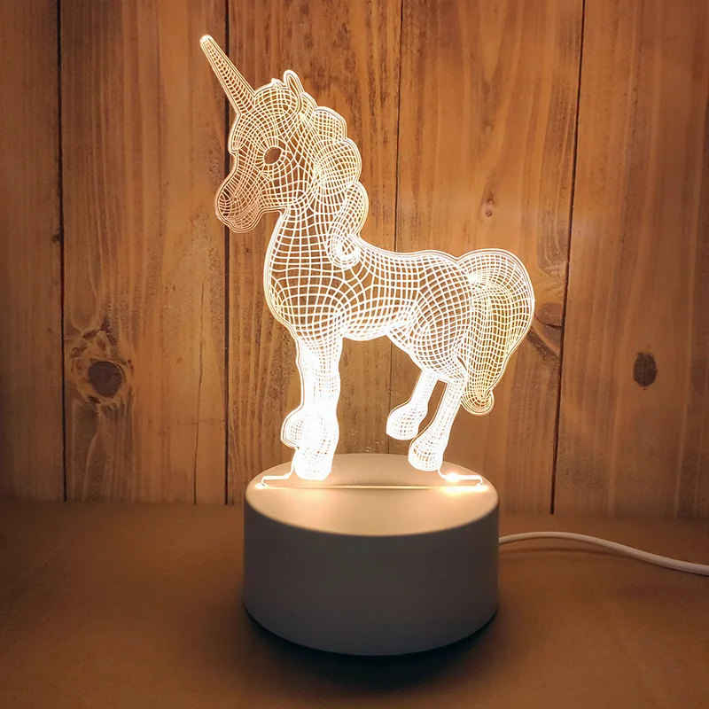USB Promotional Custom Acrylic Lamp Gift Table Lamp Night Light  Anime Acrylic Lamp LED 3D Night Light