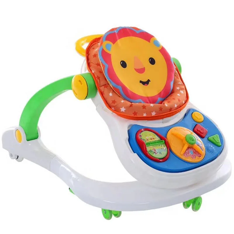 
Free Sample Multifunction 2-In-1Foldable Babywalker Round Stroller Walker Baby Push Car 2020 new model comes with Music Stroller 