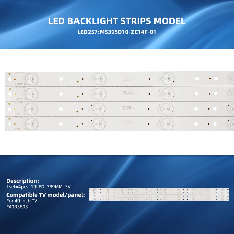 Светодиодная лента 40-дюймовая подсветка для F40B3803 L40R640CTE LVF400CMDX 303MS395031 40FC3116 40FC3112 40FC3114 3V MS395D10-ZC14F-0