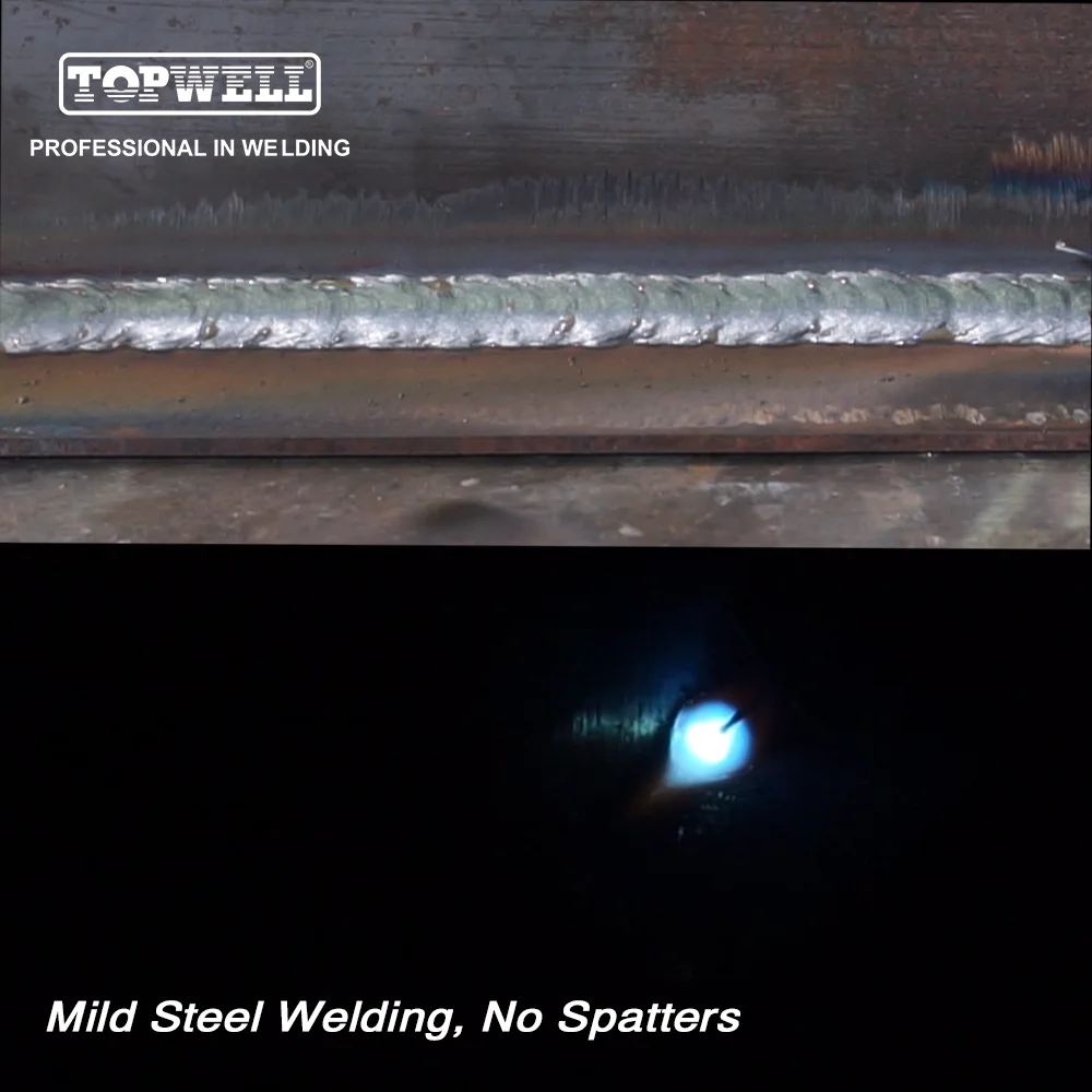 SMALL and PORTABLE 200amp mig/tig welding machine TOPWELL PROMIG-200SYN Pulse arc welders