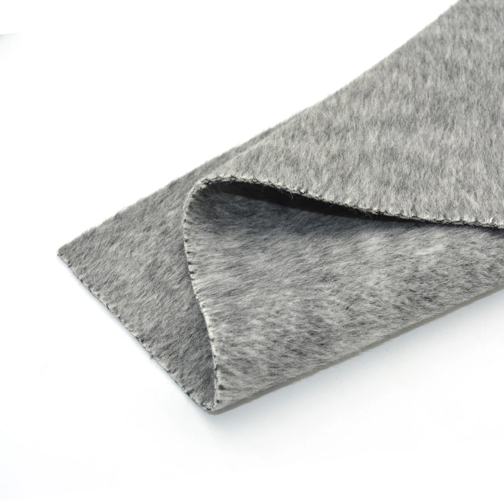 High quality hot fabric flannelette double sided long wool fine woollen fabric 80% wool double face fabric