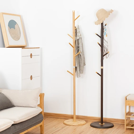 Modern tree hanger design unique wood standing coat stand rack
