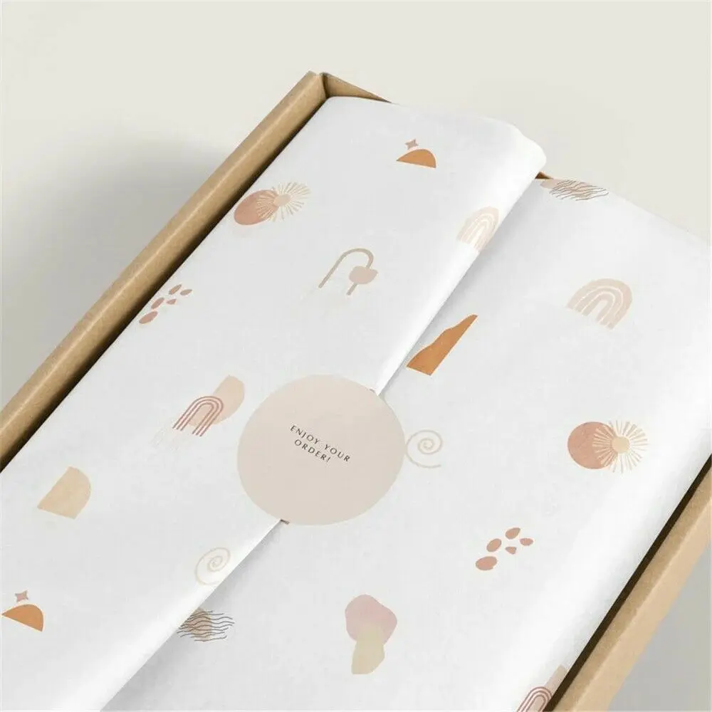 Luxury Textured  Custom Printing Wrapping Gift Tissue Paper Green Color Thick High Quality Wrapping Packaging Paper