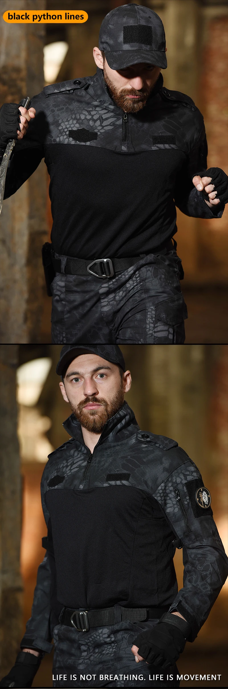 HAN WILD Cycling shirt Outdoor frog suit T-shirt Tactical style camouflage suit