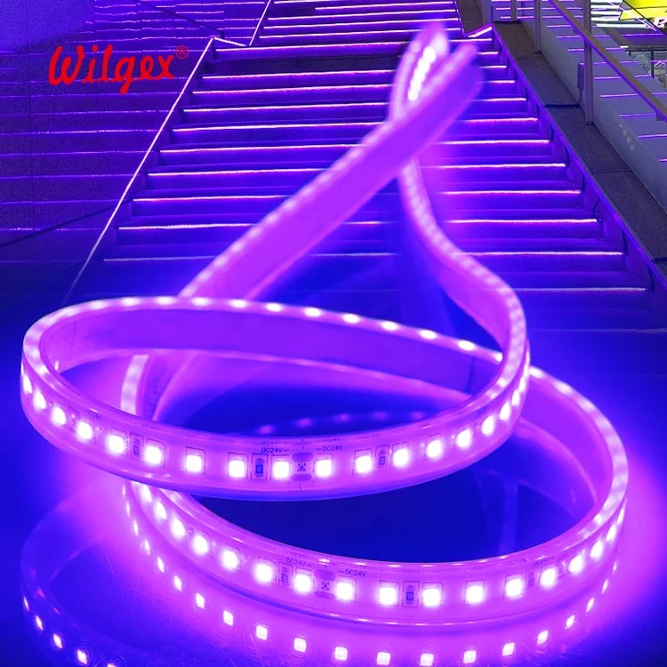 Подводная Светодиодная лента Водонепроницаемый IP68 тонкий SMD 2835 4000 К 6000 3000 24 В RGB