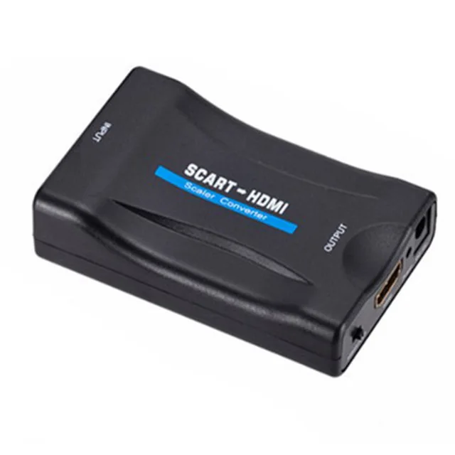 1080P scart to hdmi converter adapter for HDTV DVD for Box STB with usb cable