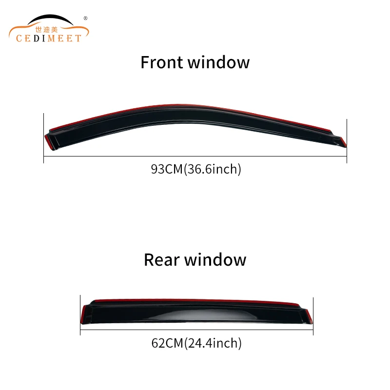 Vent Visor Rain Deflector Sun Visor Automotive Exterior In Channel Window Visor For Jeep Grand Cherokee 2011-2018
