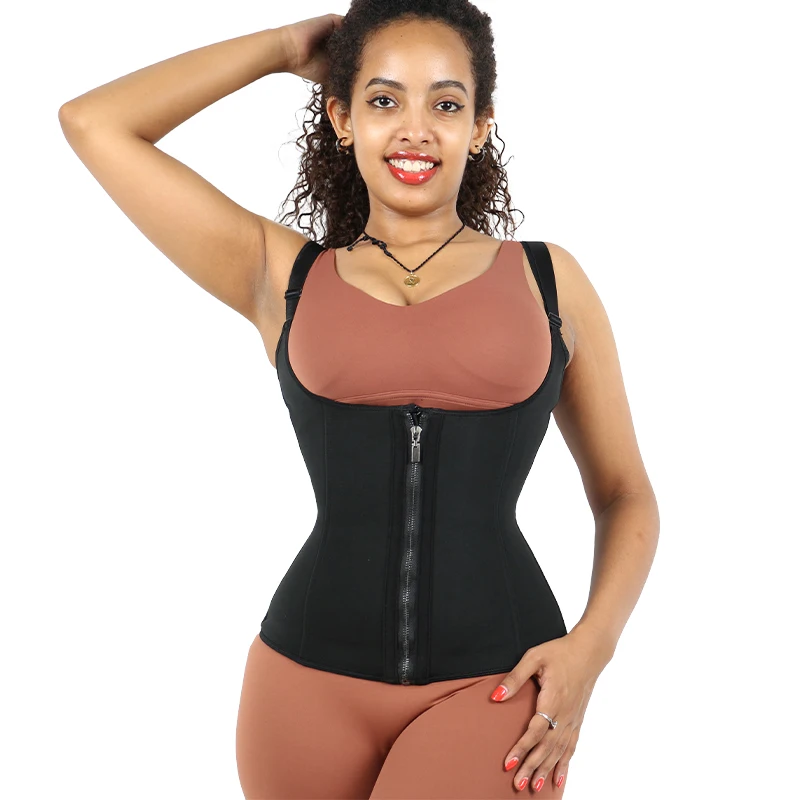 Женский корсет для талии NANBIN, корсет для коррекции живота со стальными косточками, неопреновый корсет для коррекции фигуры с регулируемыми лямками