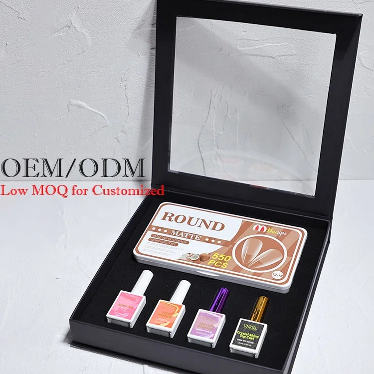 Unigel Hot Sale Press On Nail Gel Glue Super Adhesive Tips Soft Gel Polish Set Combo Box