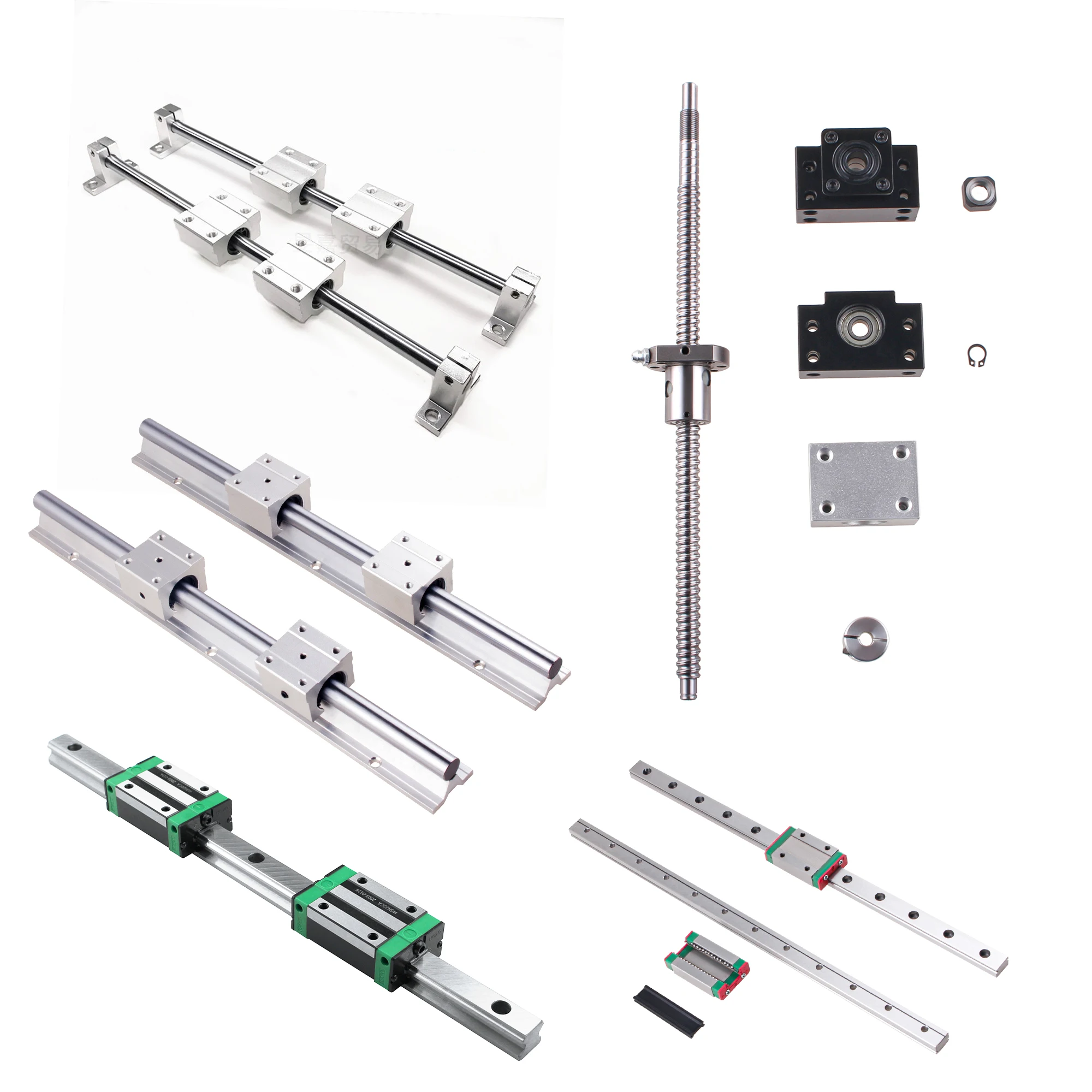 sbr sfu hgr wc series 12mm linear shaft 6mm Linear Guide ball screw rail and linear slide bearing linear guid for cnc