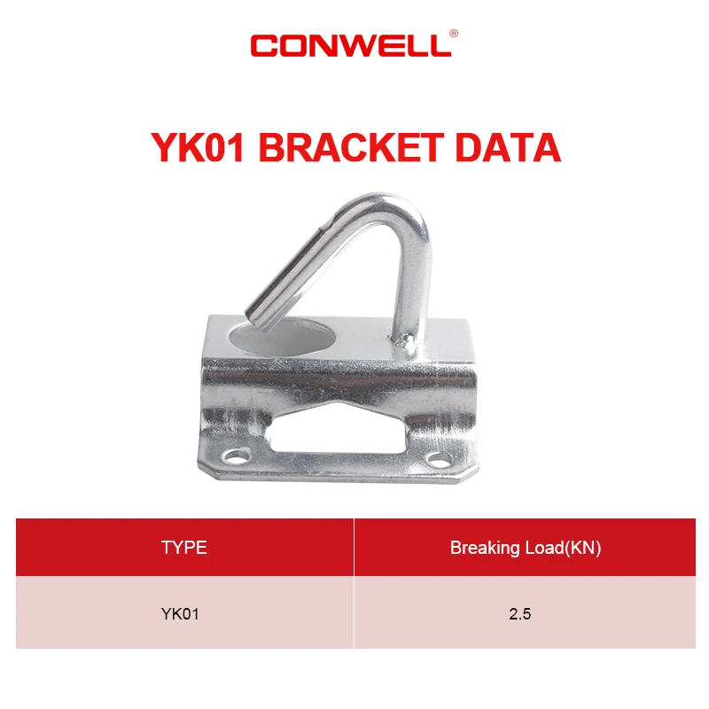Ftth Galvanized Steel Pole Bracket for Hooking Drop Cable Tension Clamp
