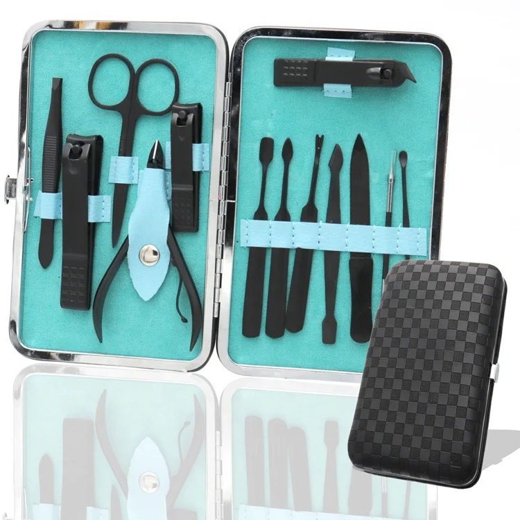 13 шт., маникюрные инструменты из нержавеющей стали