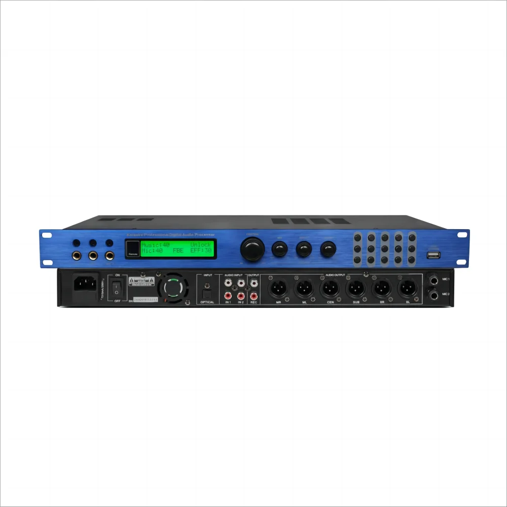 K-7000 Professional karaoke audio processor 6 Channels 64-Bit DSP processor Sound System effector for KTV stage party
