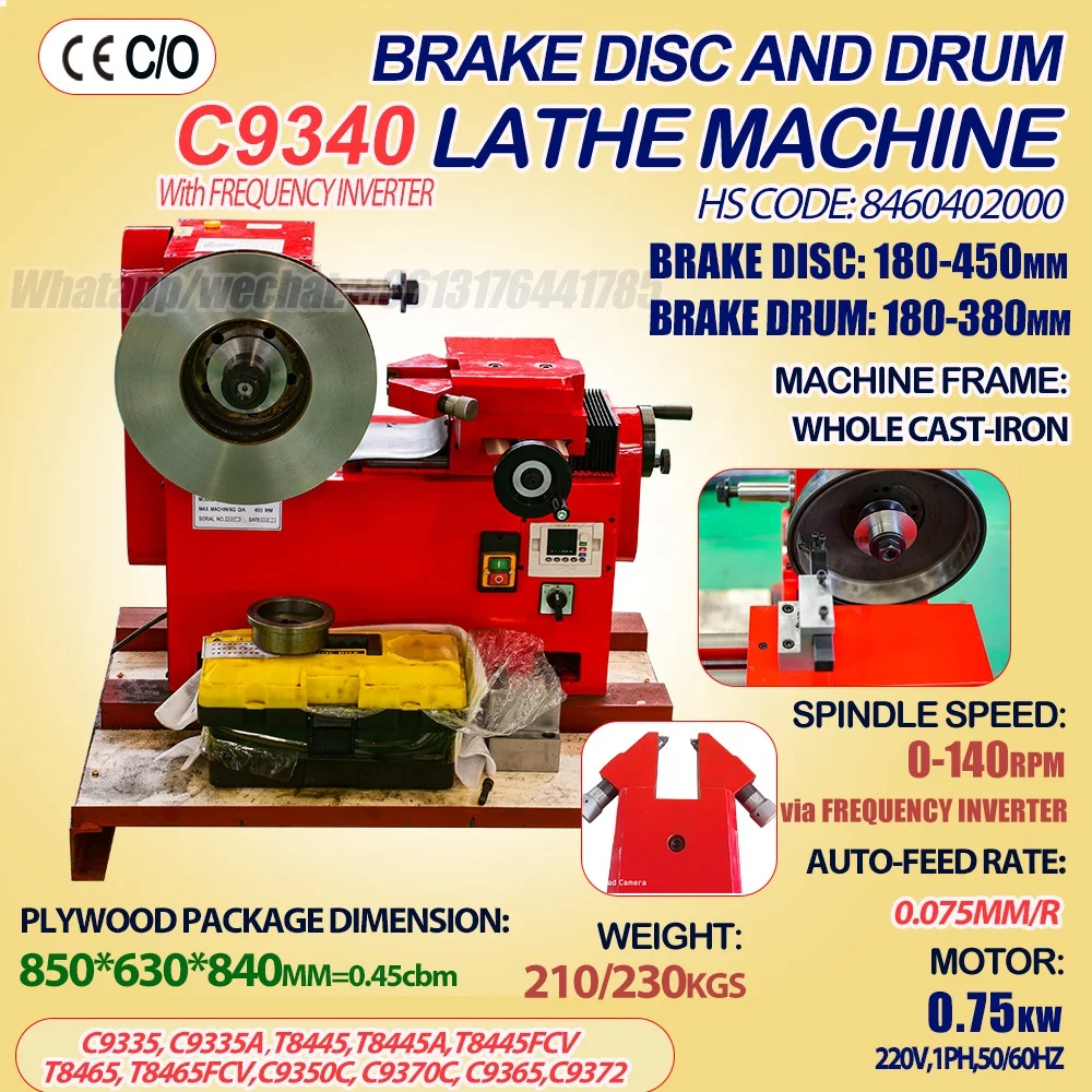Brake Drum Disc Rotor Cutting Machine Brake Lathe Disc Drum Brake Lathe Machine C9340