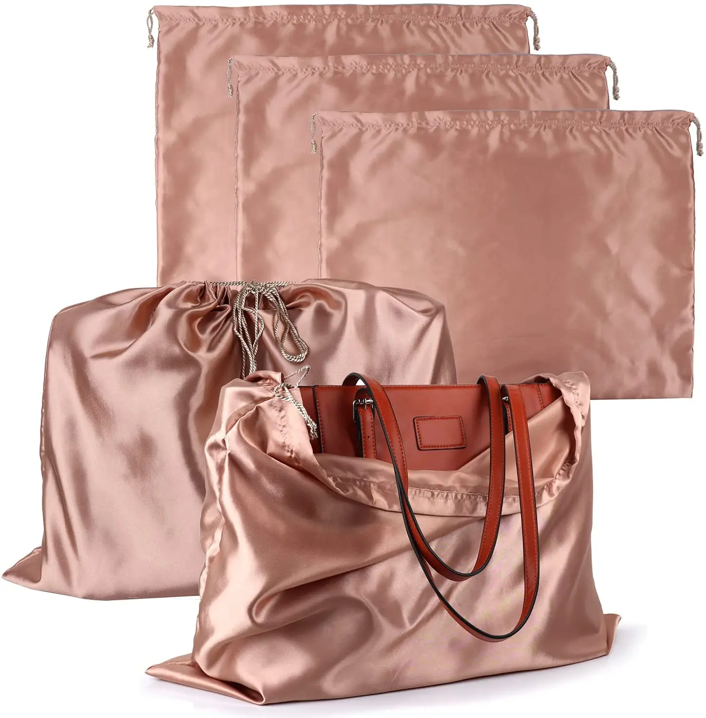 Eco Silk Dust Bag for Handbags Luxury Drawstring Dust Proof Bag Travel Storage Pouch for Shoe Boots