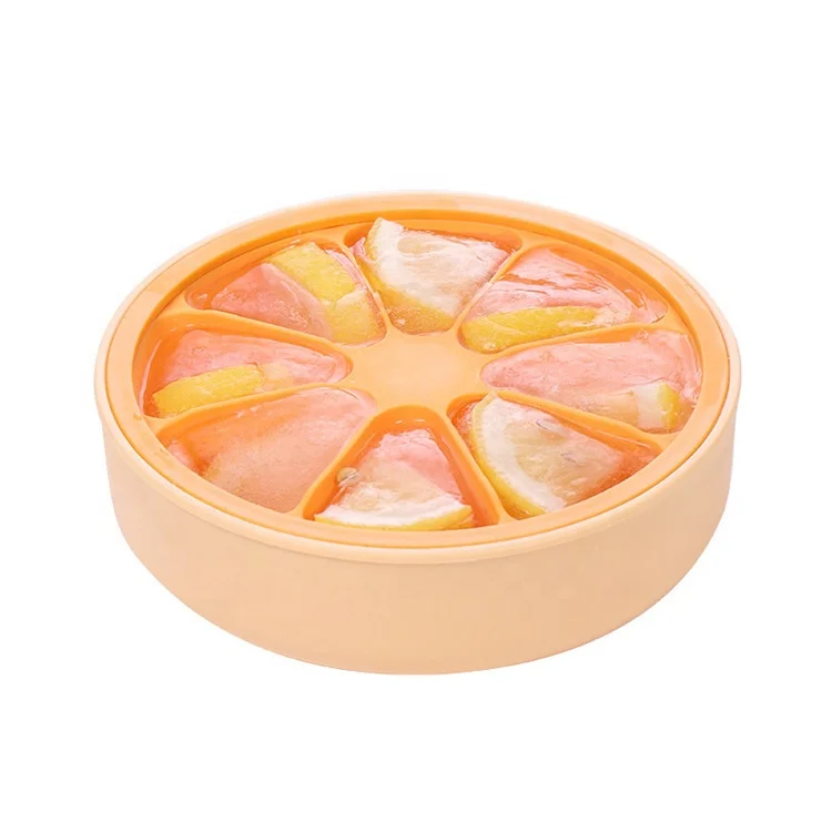 Online 8 Grids Homemade Food Grade Ice Cube Mold Creative Diy Silicone Ice Tray with Lid Round Ice Box Kitchen Tools Accessories