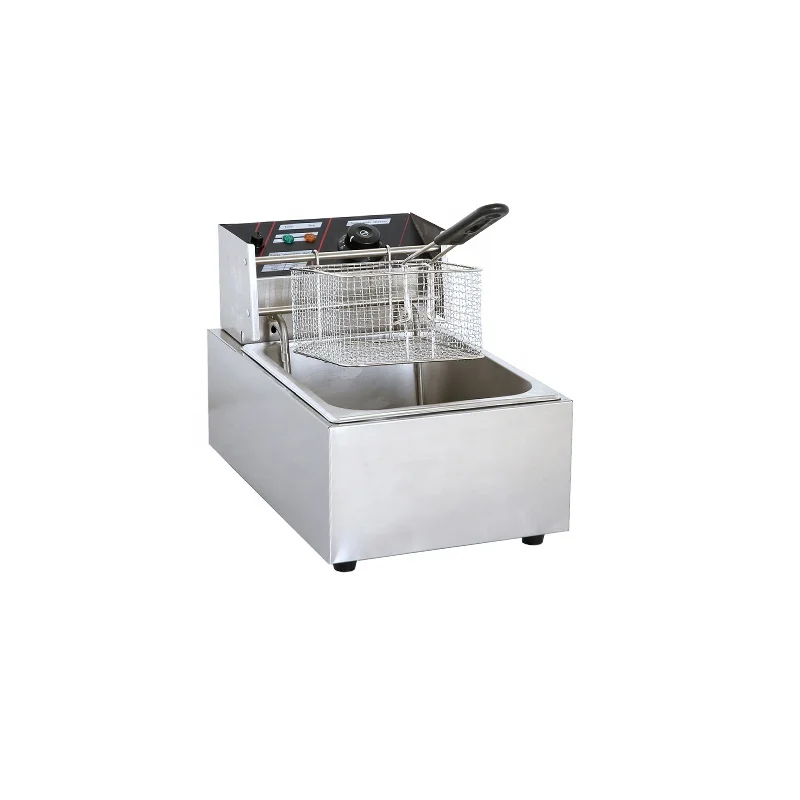 Commercial Oil Fried Counter Top Electric Fryer Deep 6l  Largest Capacity Machine