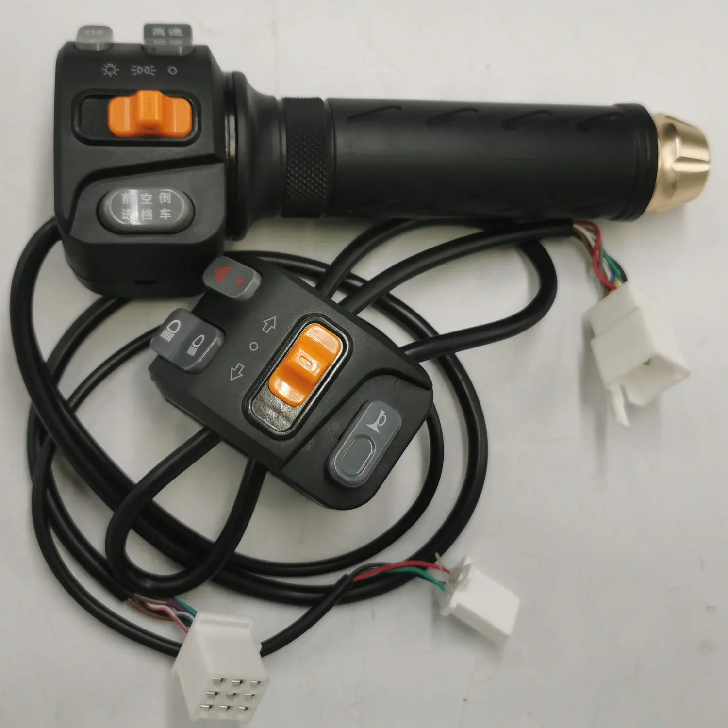 electric scooter throttle ebike accelerator+alert left right turning switch high low beam speed gears button motorbike diy part