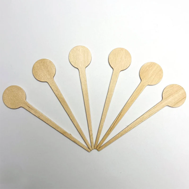 Custom Logo Food Grade Disposable Decoration Burger Toothpick Wooden Food Picks