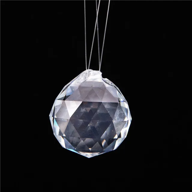 Wholesale Colorful Pendant Prisms chandelier accessories hanging lamp faceted clear glass crystal ball