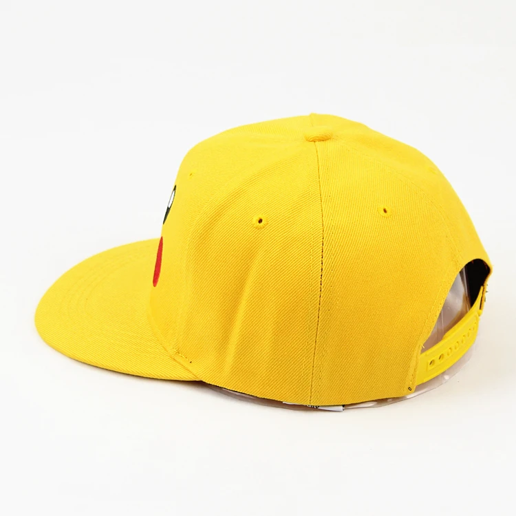 100% acrylic kids cartoon snapback hats custom flat embroidery kids snapback cap