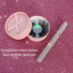 9D Dramatic Fluffy free samples mink eyelashes vendor wholesale natural & full 25mm mink eyelash lashes with box eyelashes