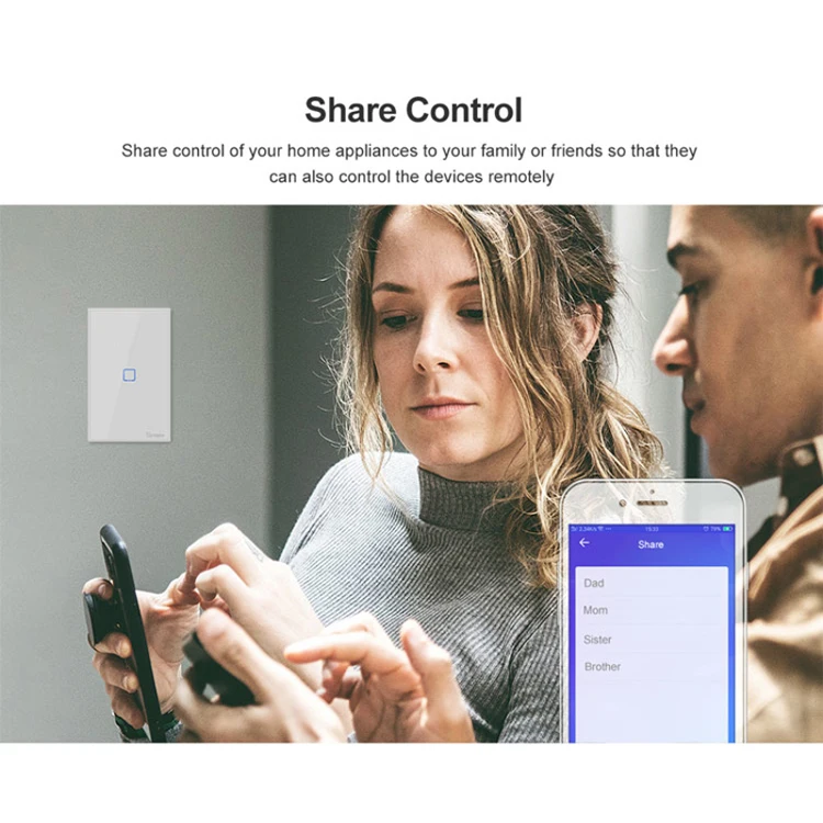 SONOFF T3 US 3C 433 RF Wifi Light Timer Switch Wireless 3 Gang APP/RF/Voice/Touch Control Smart Home Automation Work With Alexa