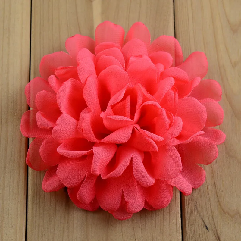 20Colors of Frany Singed Chiffon Flower for Kid Headbands Hair Accessory 30pcs/lot Artificial Peony Headwear Flower